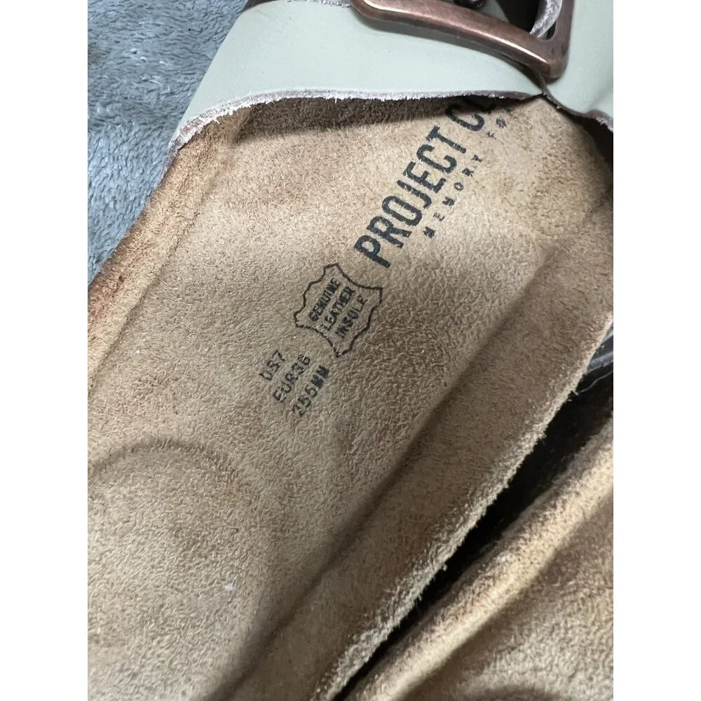 NEW Women’s SIZE 7 Project CLOUD Bahama Sandals-Anti-Slip-beige Leather Footbed - Picture 3 of 8